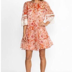 Johnny Was Floral Long Sleeve Dress